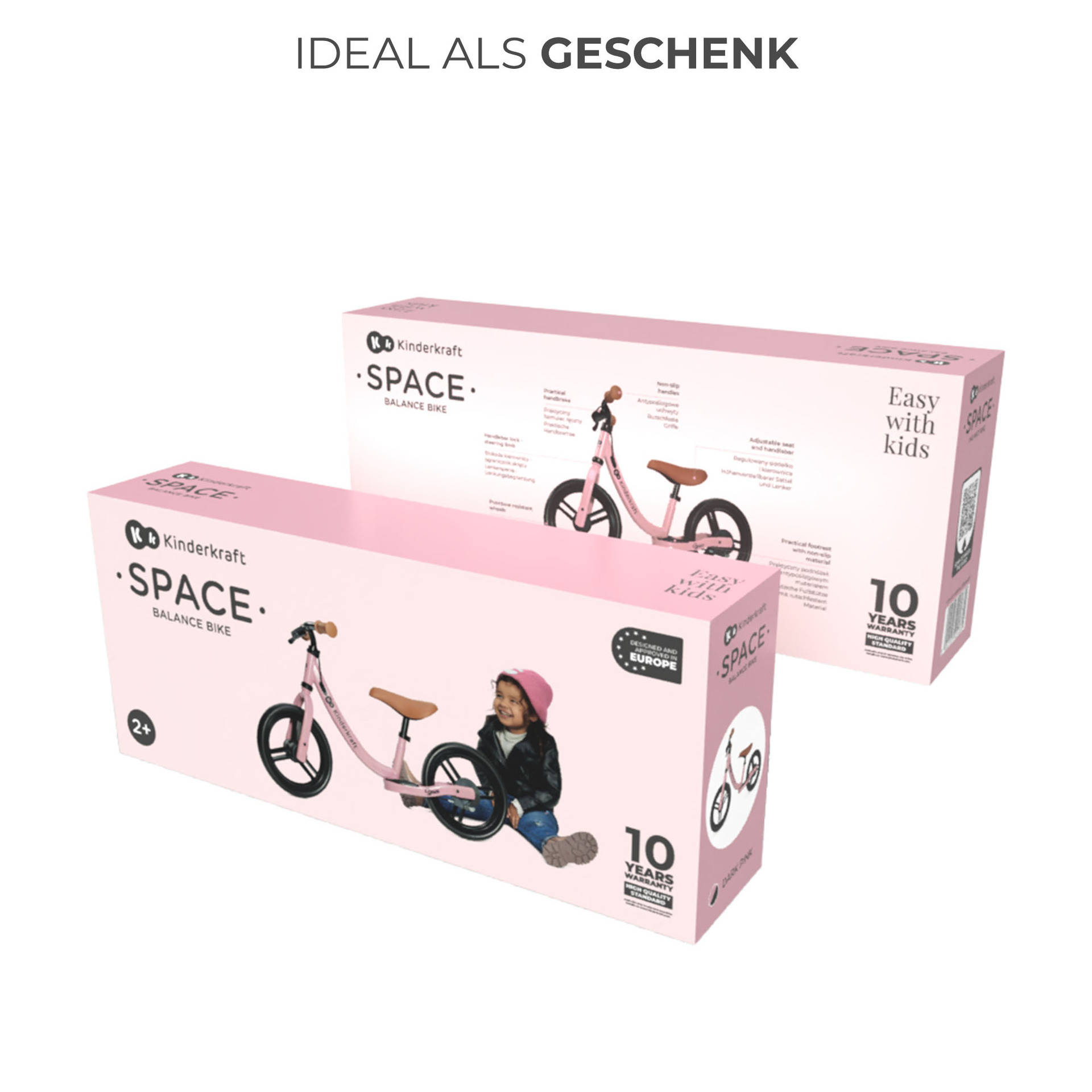 Kinderkraft Balance Bike SPACE Dark Pink - Laufrad