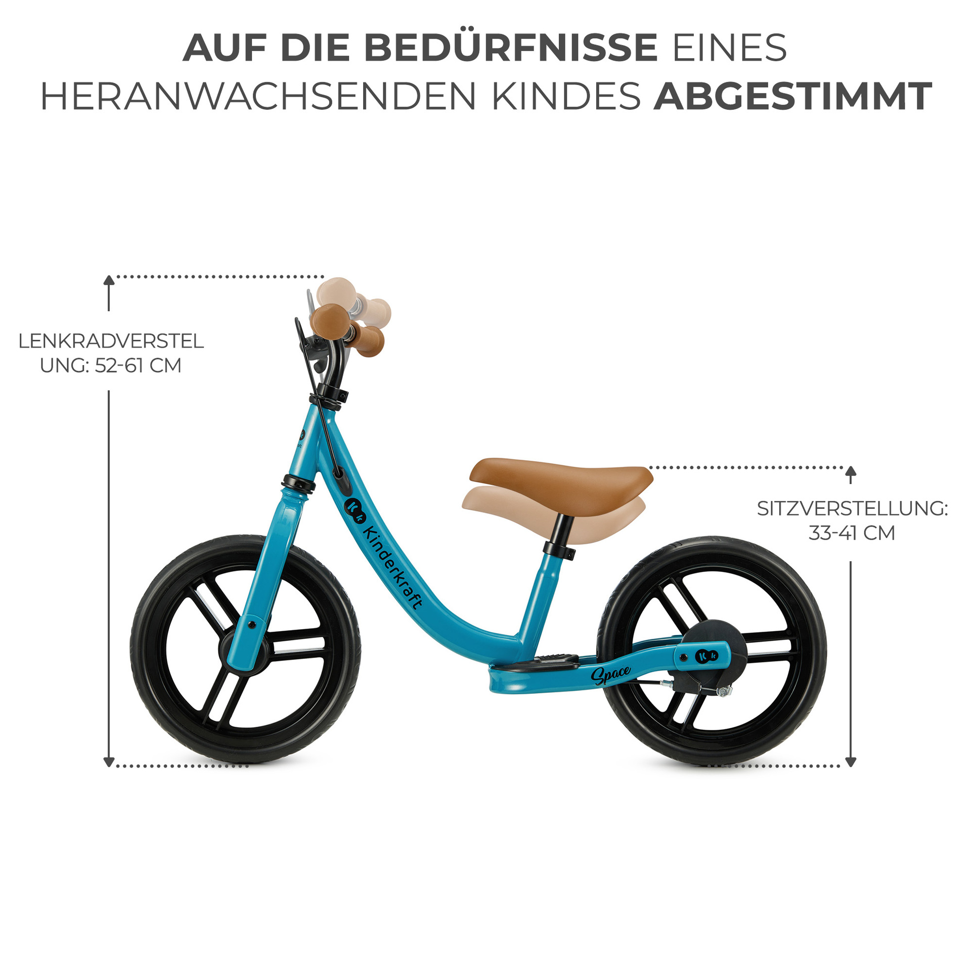 Kinderkraft Balance Bike SPACE Deep Blue - Laufrad