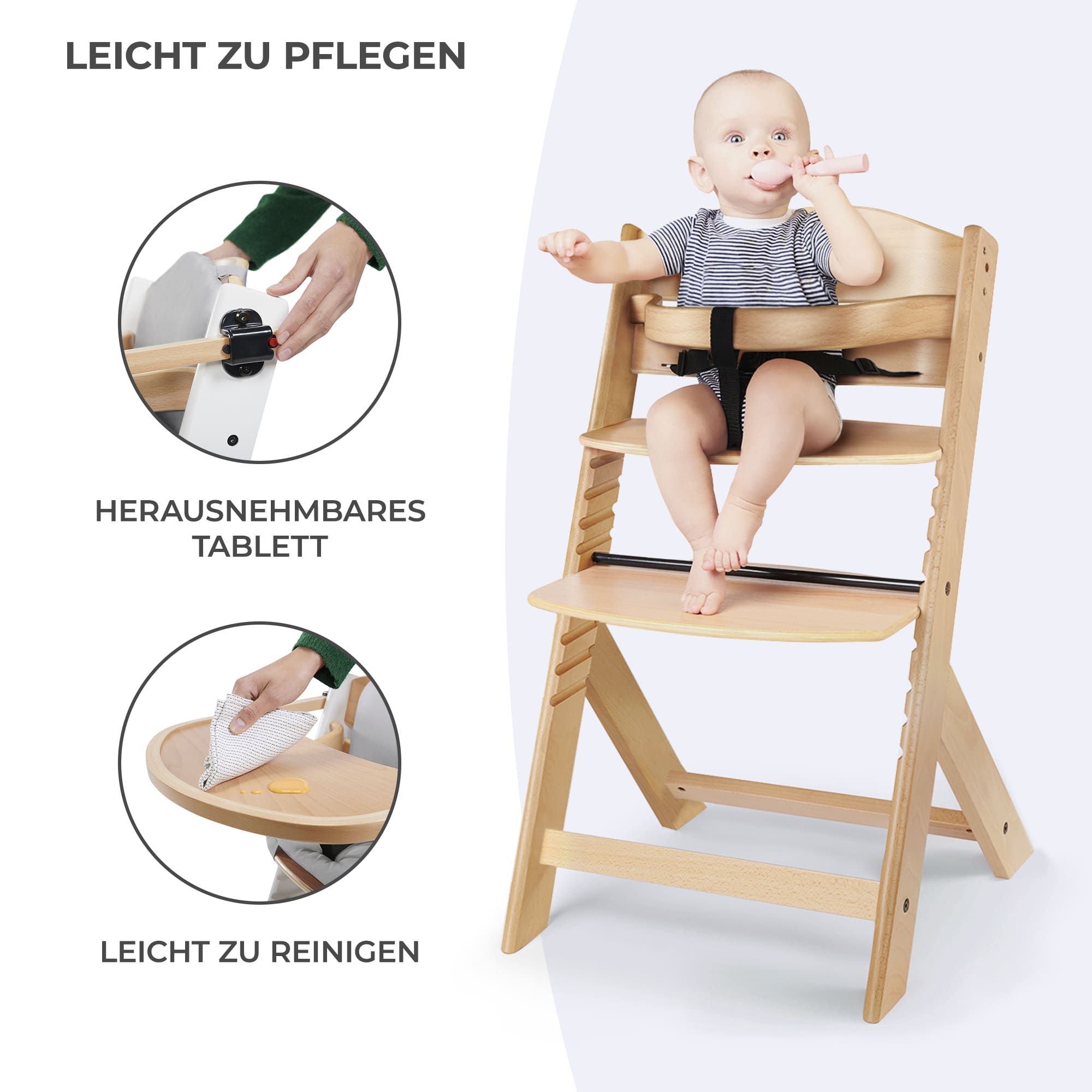 Kinderkraft Hochstuhl Enock black