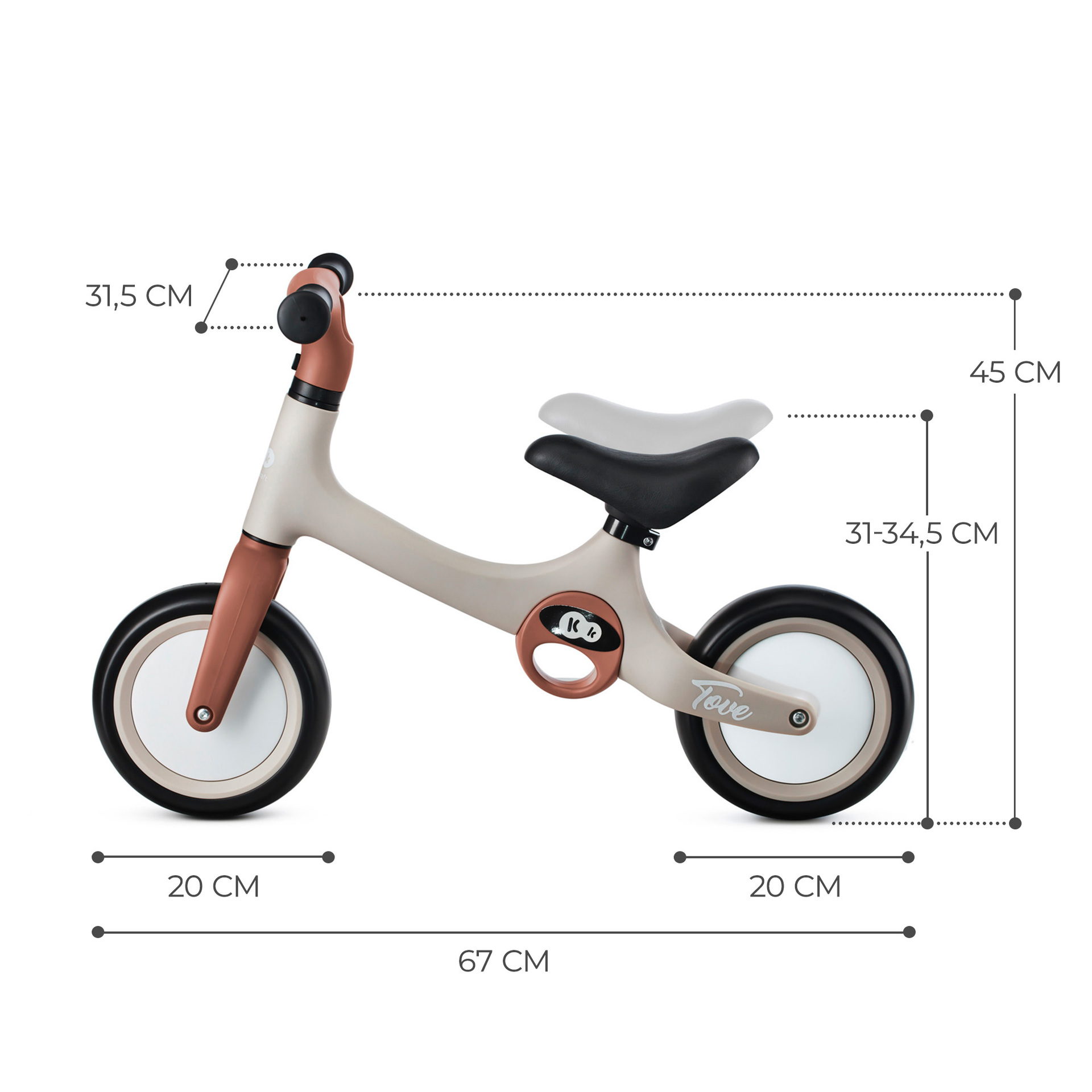 Kinderkraft Balance Bike TOVE Desert Beige - Laufrad