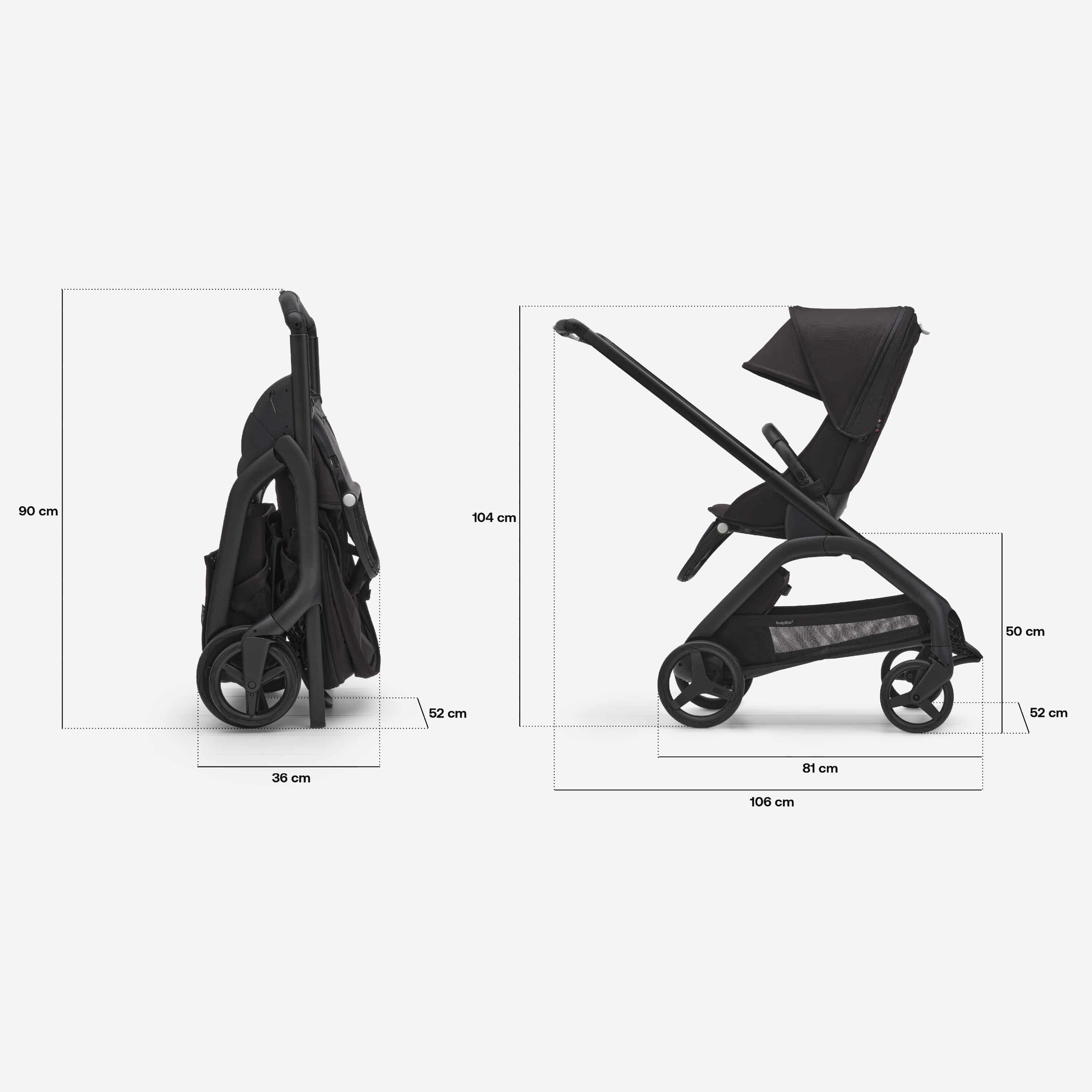 Bugaboo Dragonfly Kinderwagen dunkles kirschrot