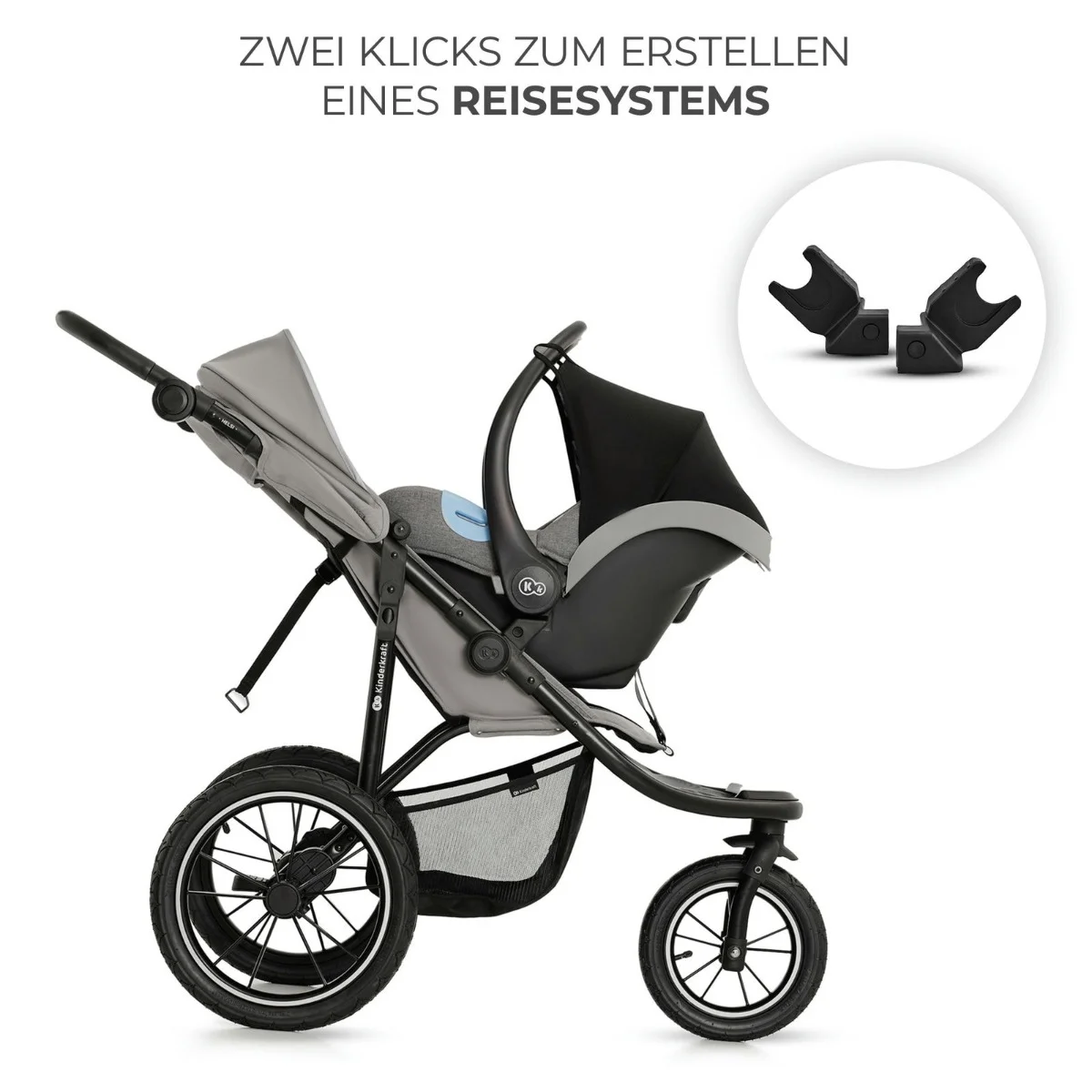 Kinderkraft Sortwagen 3 Räder HELSI 2 Grey