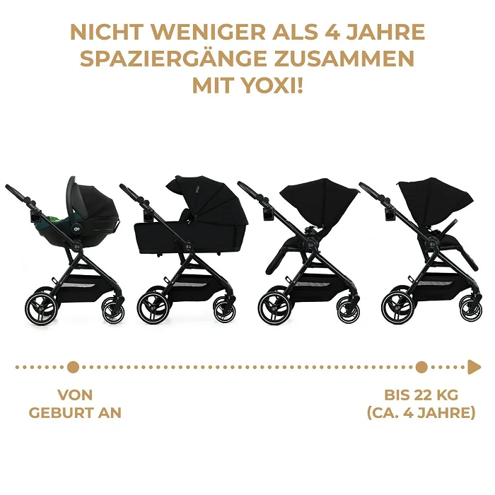 Kinderkraft Kombikinderwagen YOXI 2IN1 Grey