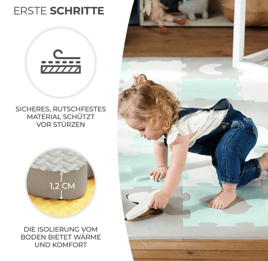 Kinderkraft Schaumstoffmatte - Puzzelmatte LUNO SHAPES Yellow