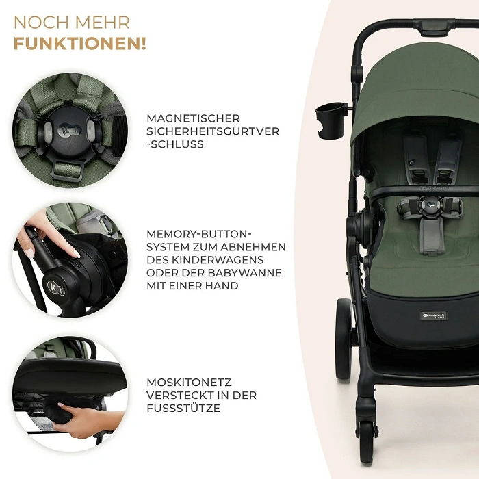 Kinderkraft Kombikinderwagen YOXI 2IN1 Green