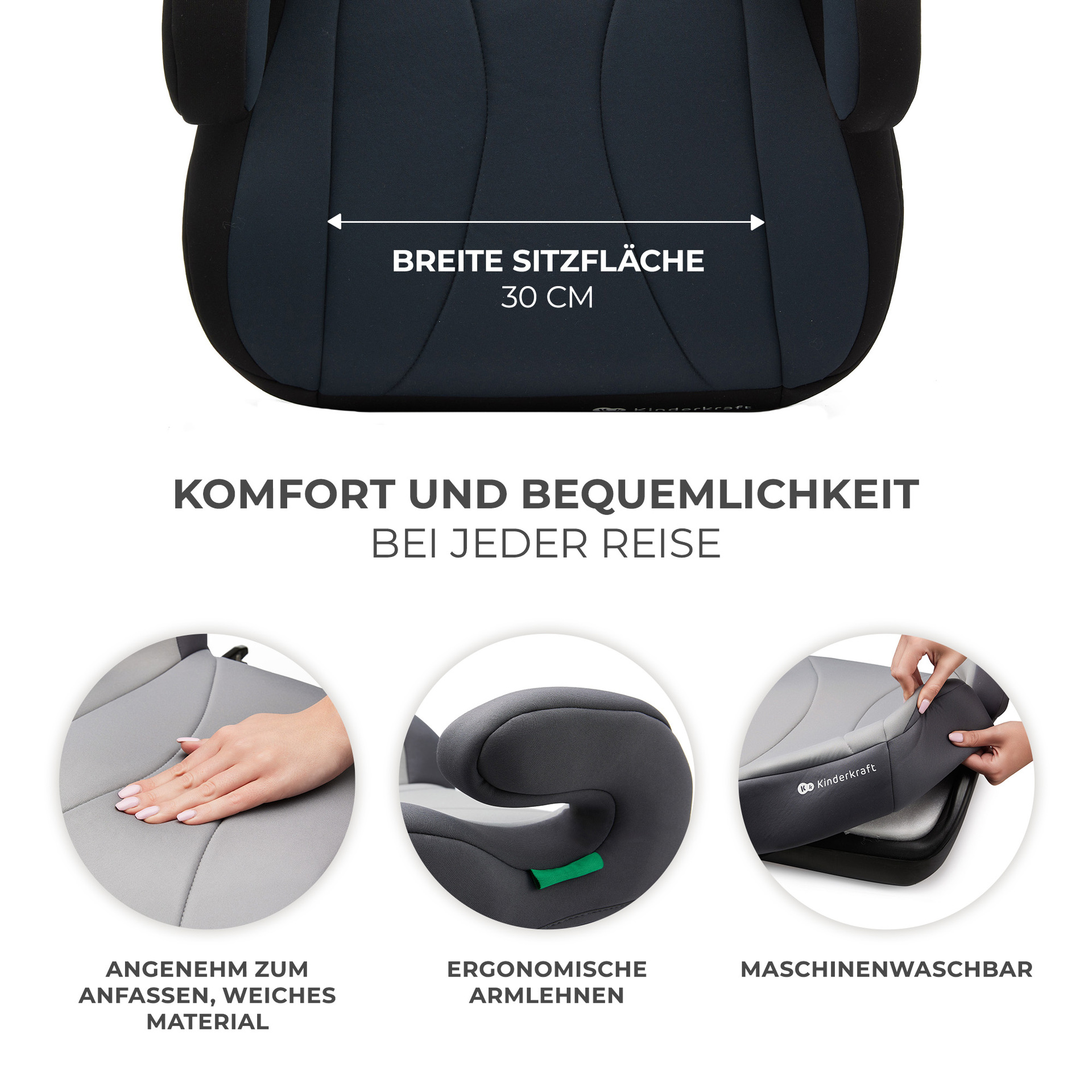 Kinderkraft I-BOOST Black - Sitzerhöhung