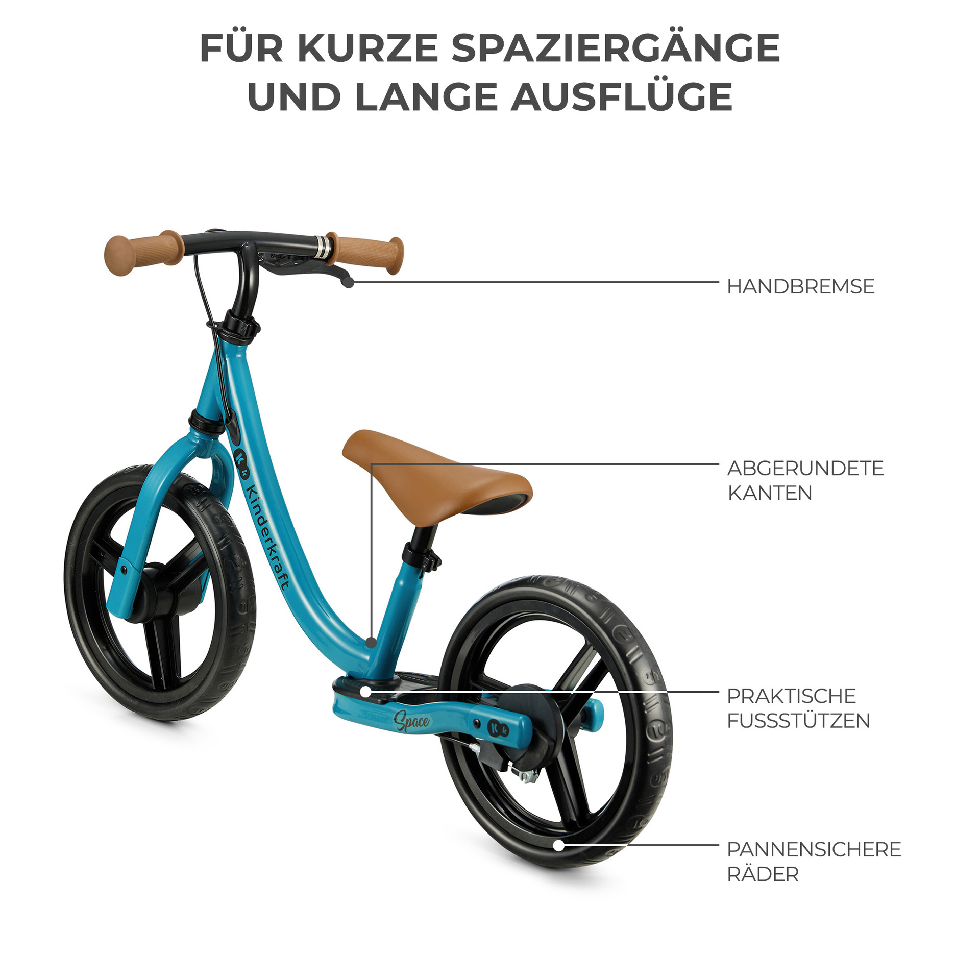 Kinderkraft Balance Bike SPACE Deep Blue - Laufrad