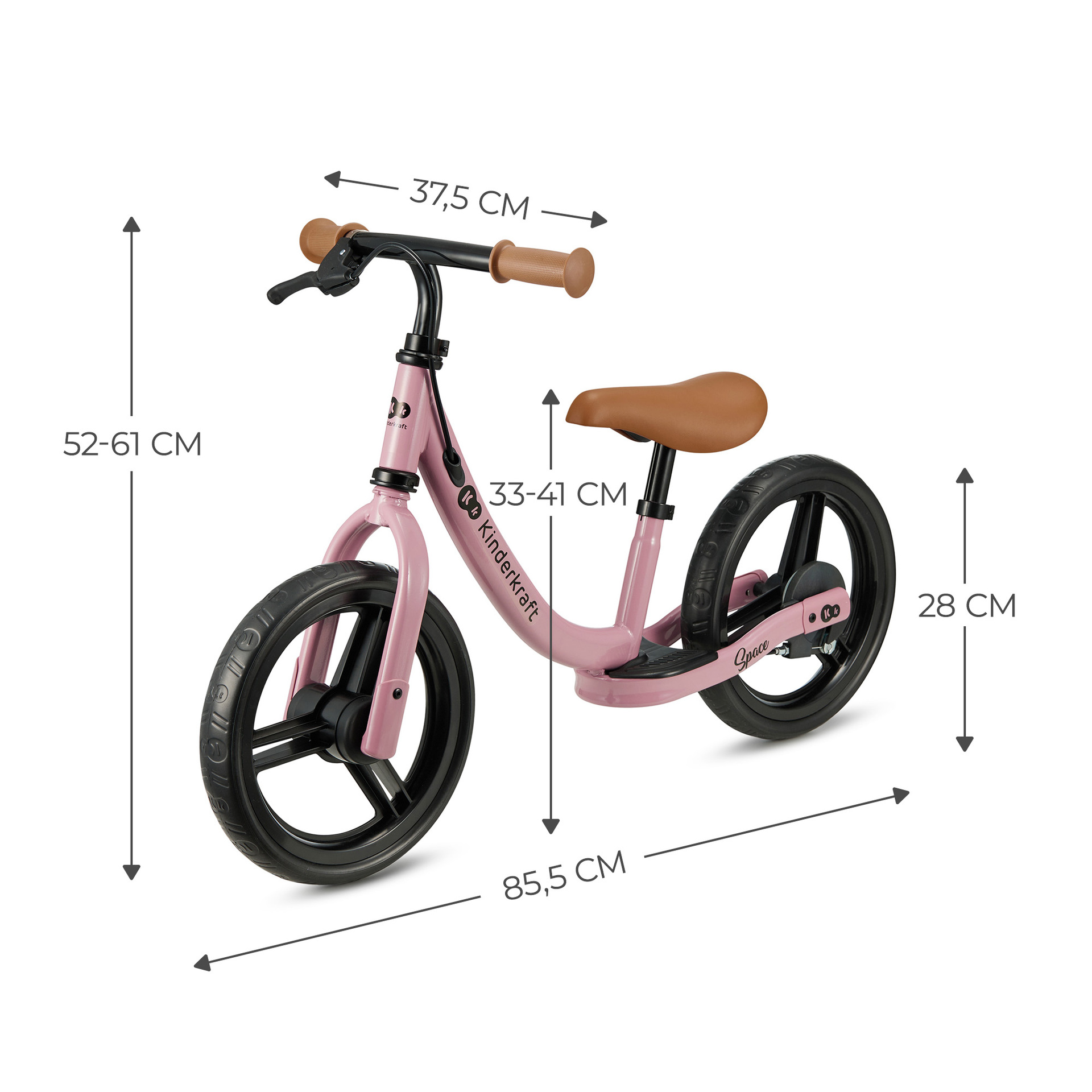 Kinderkraft Balance Bike SPACE Dark Pink - Laufrad