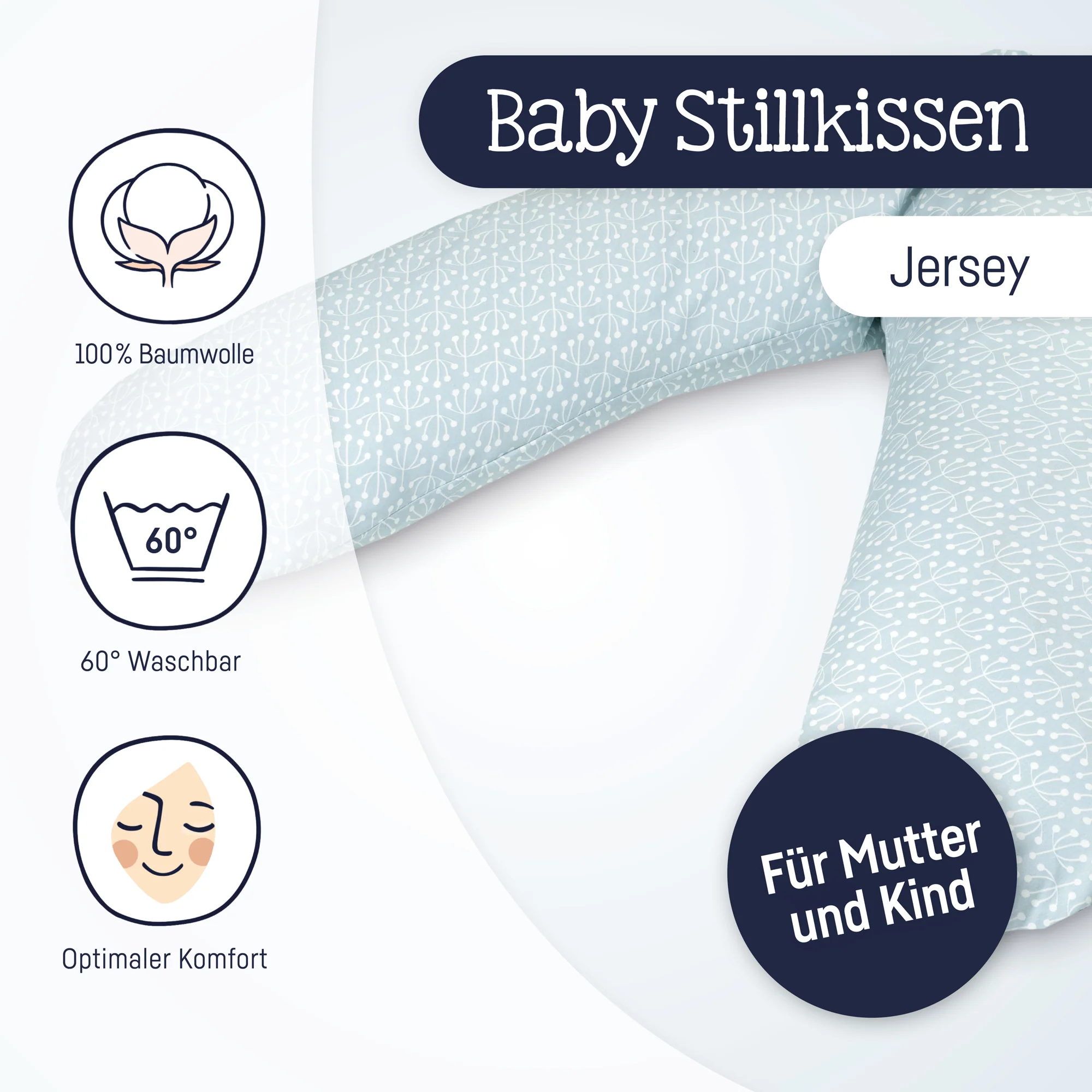 Zöllner personalisiertes Stillkissen Jersey Cotton mit Namen PlantySchrift 2