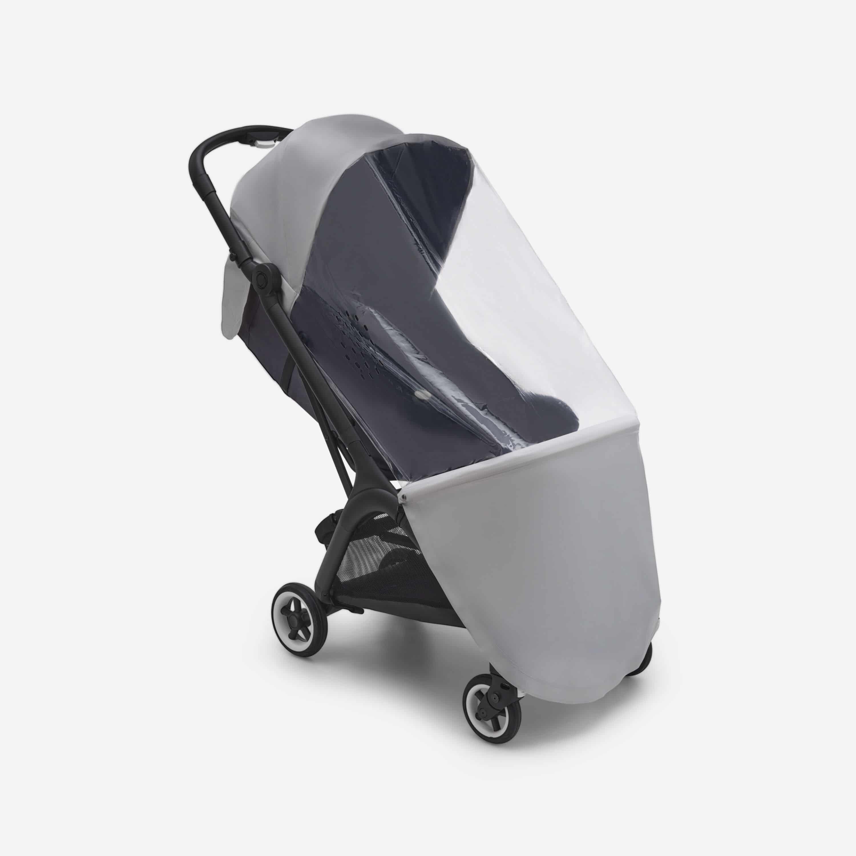 bugaboo butterfly regenverdeck in transparent grau