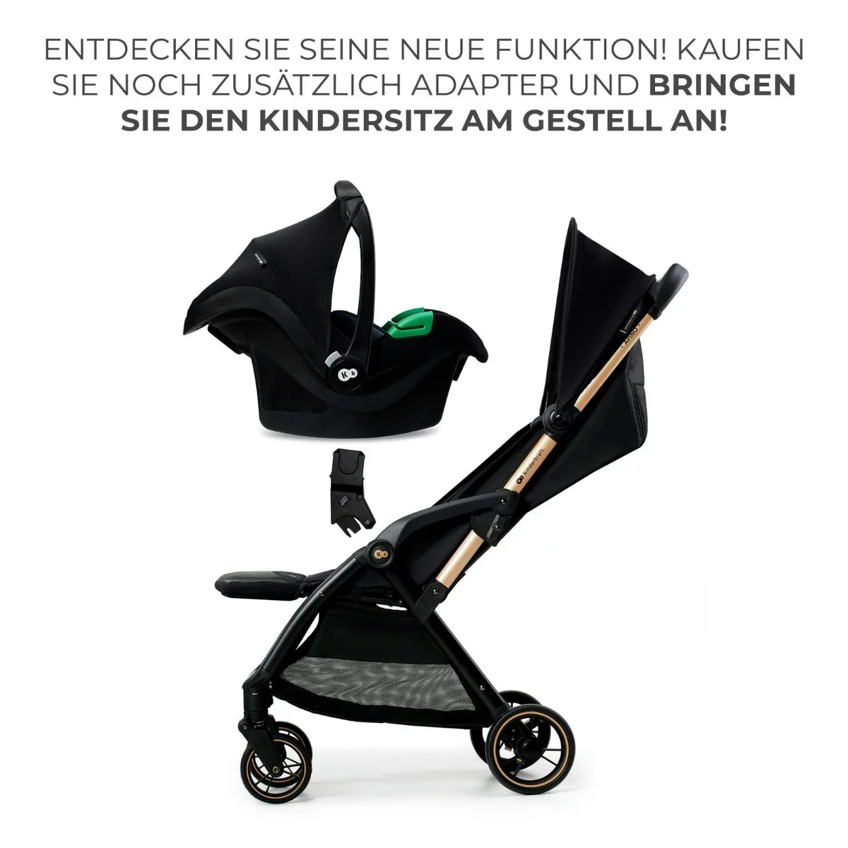 Kinderkraft Apino raven black Buggy