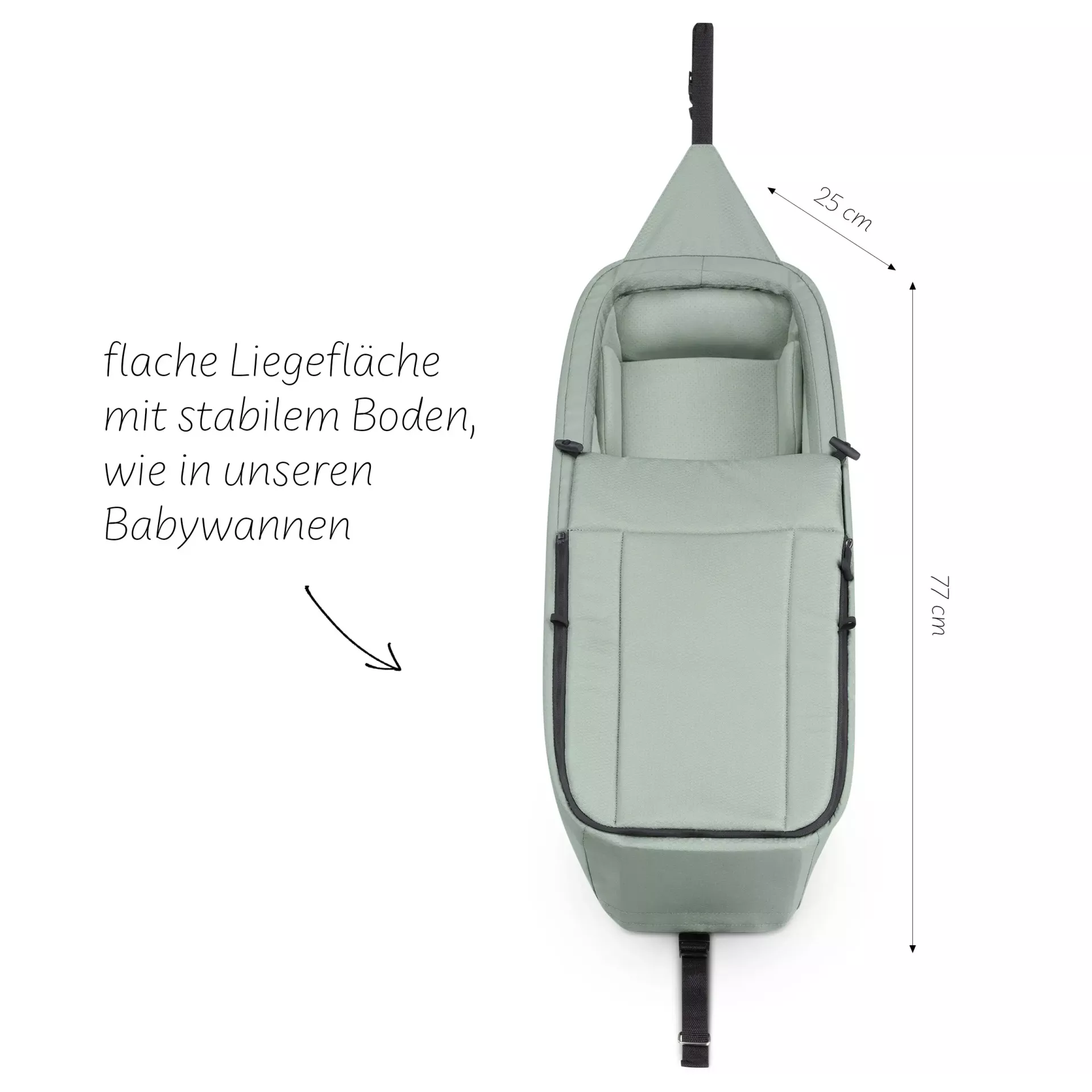 ABC Design Neugeboreneneinsatz - Fahrradanhänger Tour olive