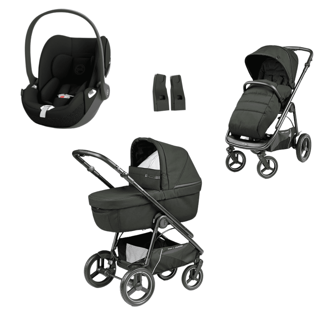 Peg Perego Veloce TC Kombikinderwagen 3in1 Set inkl. Culla Grande Babywanne und Cloud T - Sepia Black | black Green