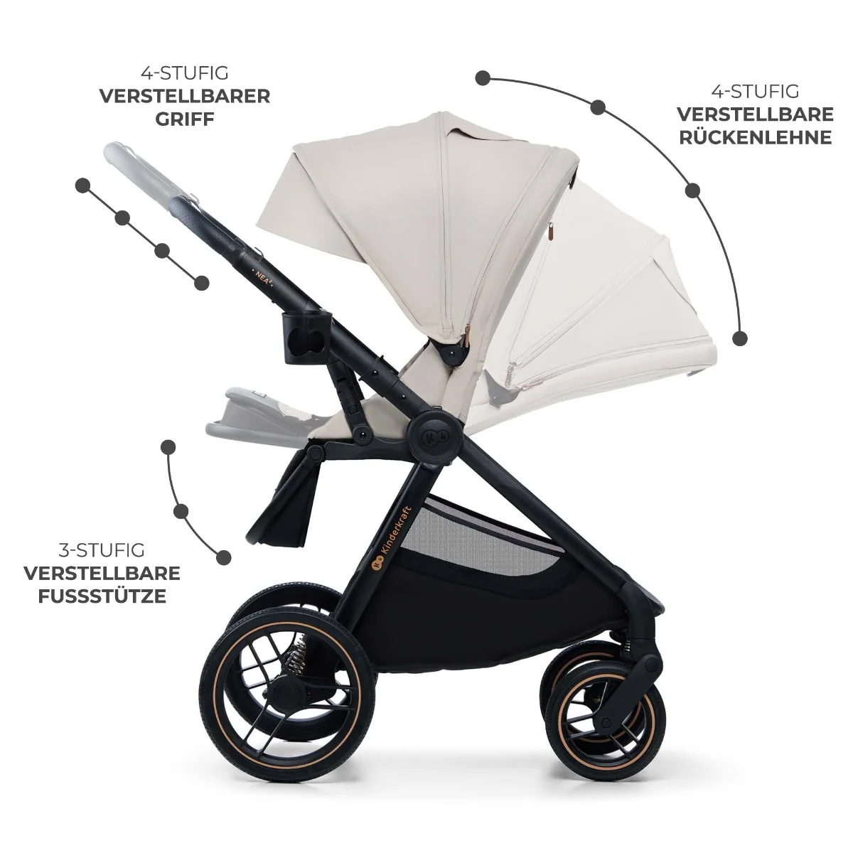 Kinderkraft Nea 2 Kombikinderwagen beige