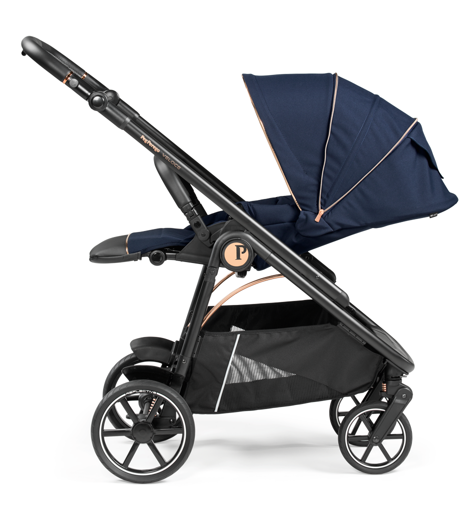 Peg Perego Veloce Kombikinderwagen Blue Shine inkl. Culla Belvedere Babywanne