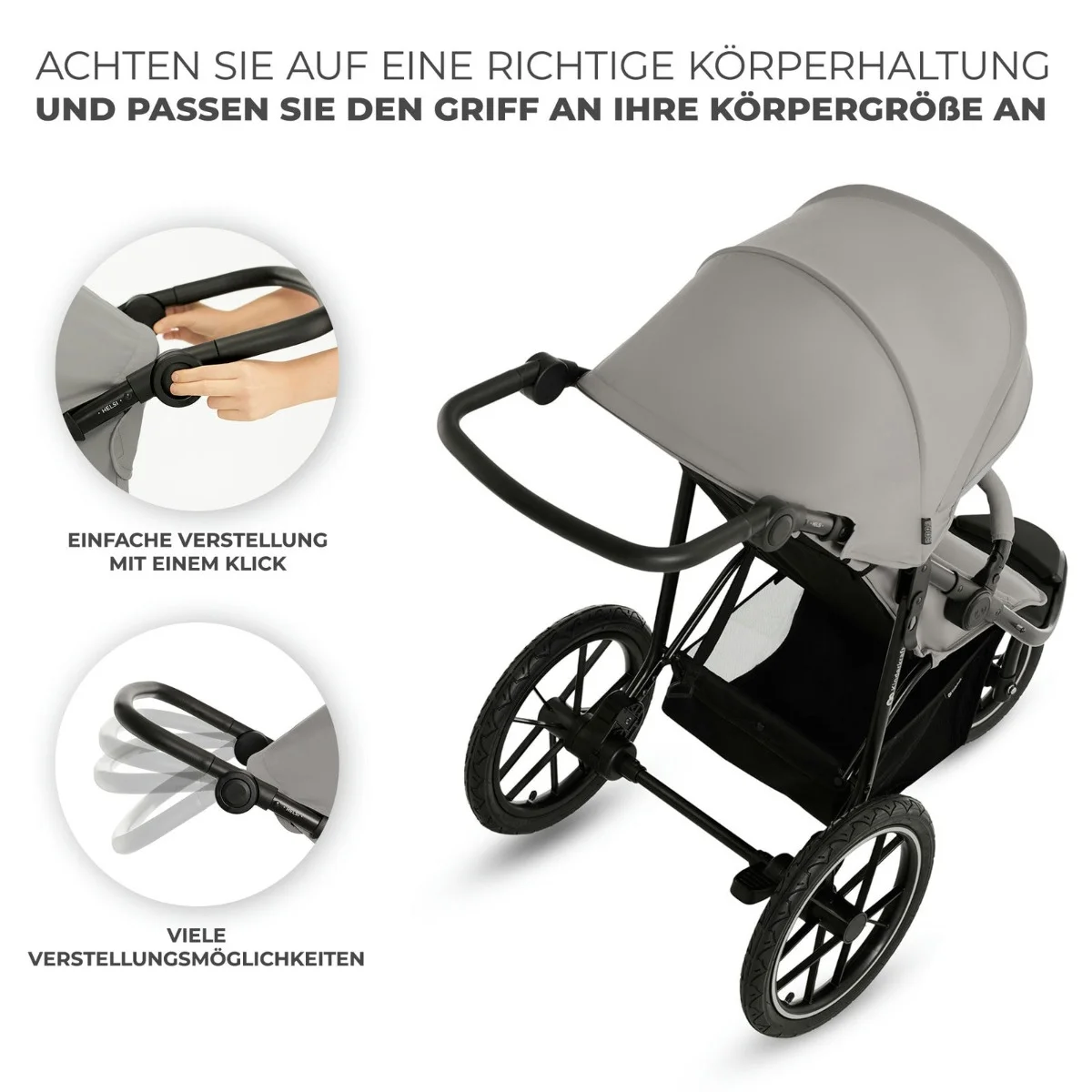 Kinderkraft Sortwagen 3 Räder HELSI 2 Grey