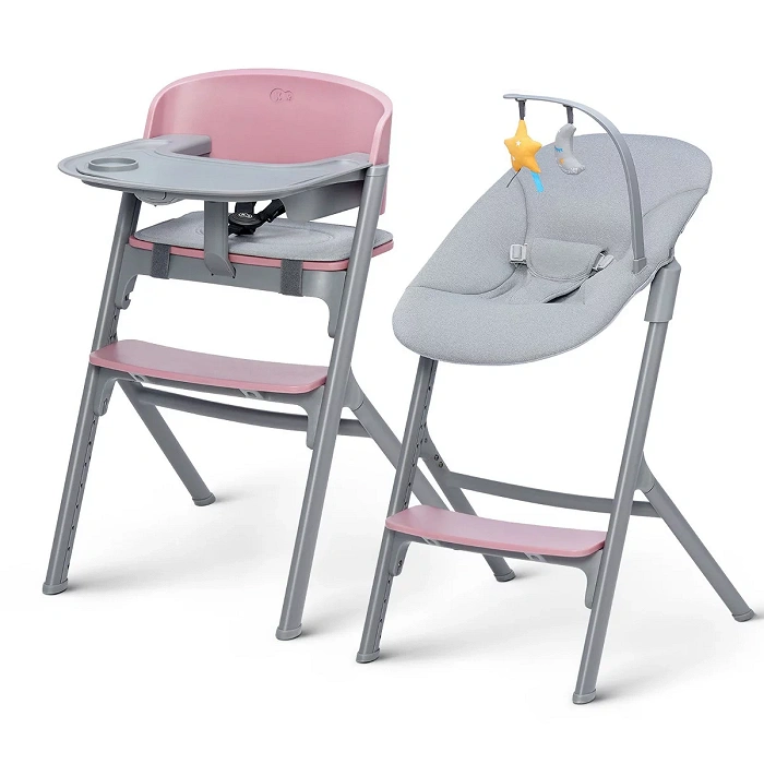 Kinderkraft Hochstuhl LIVY ASTER PINK mit CALMEE Wippe