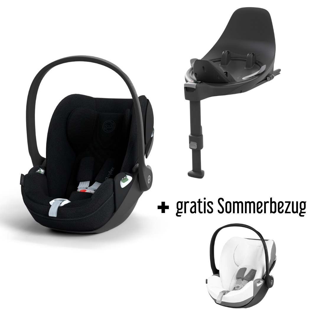 CYBEX Cloud T i-Size Plus Sepia black Babyschale inkl. Base T + gratis Sommerbezug 