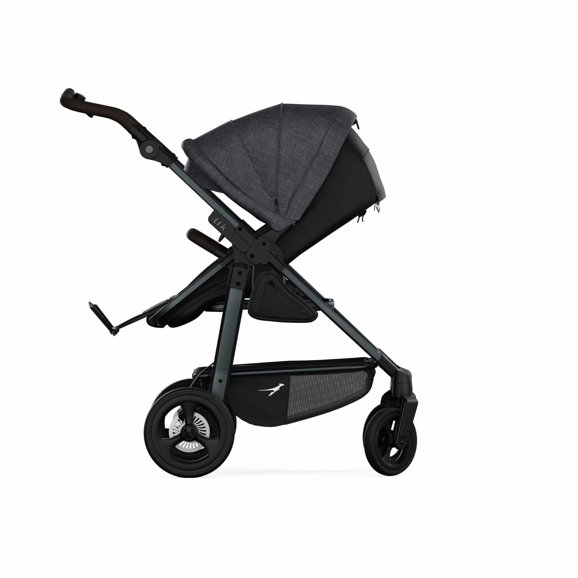 TFK Mono 4 Kombikinderwagen Luftkammer Radset - Premium schwarz