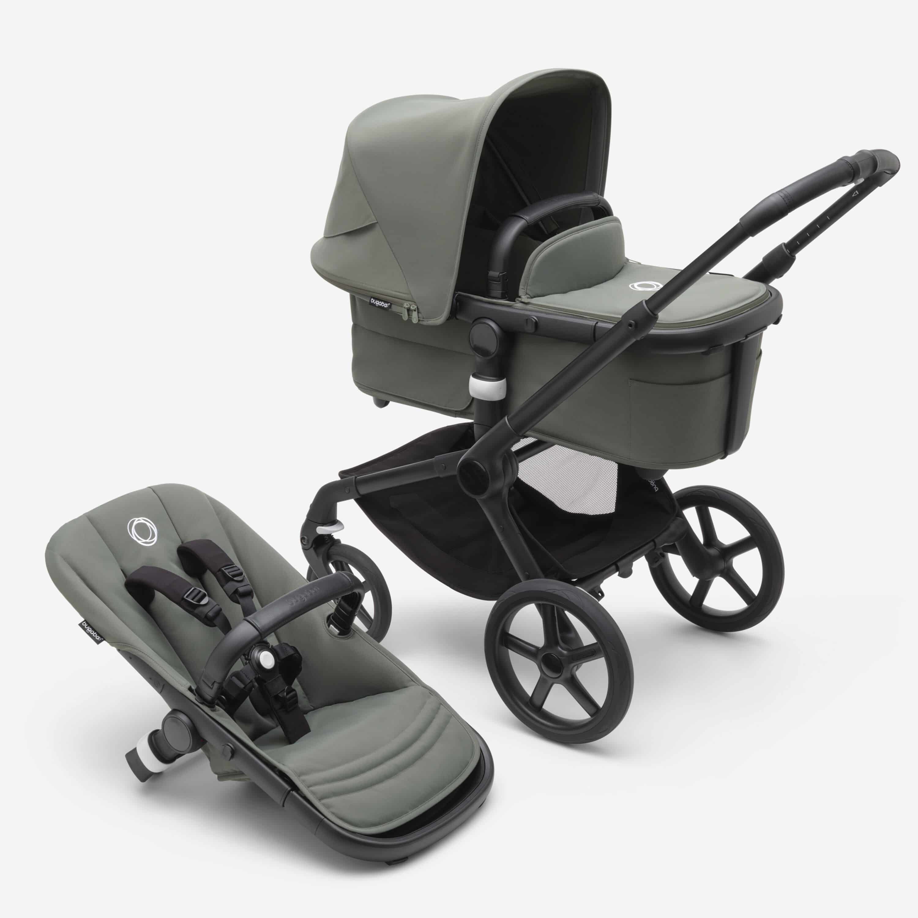 Bugaboo Fox5 Kombikinderwagen schwarz/ waldgrün