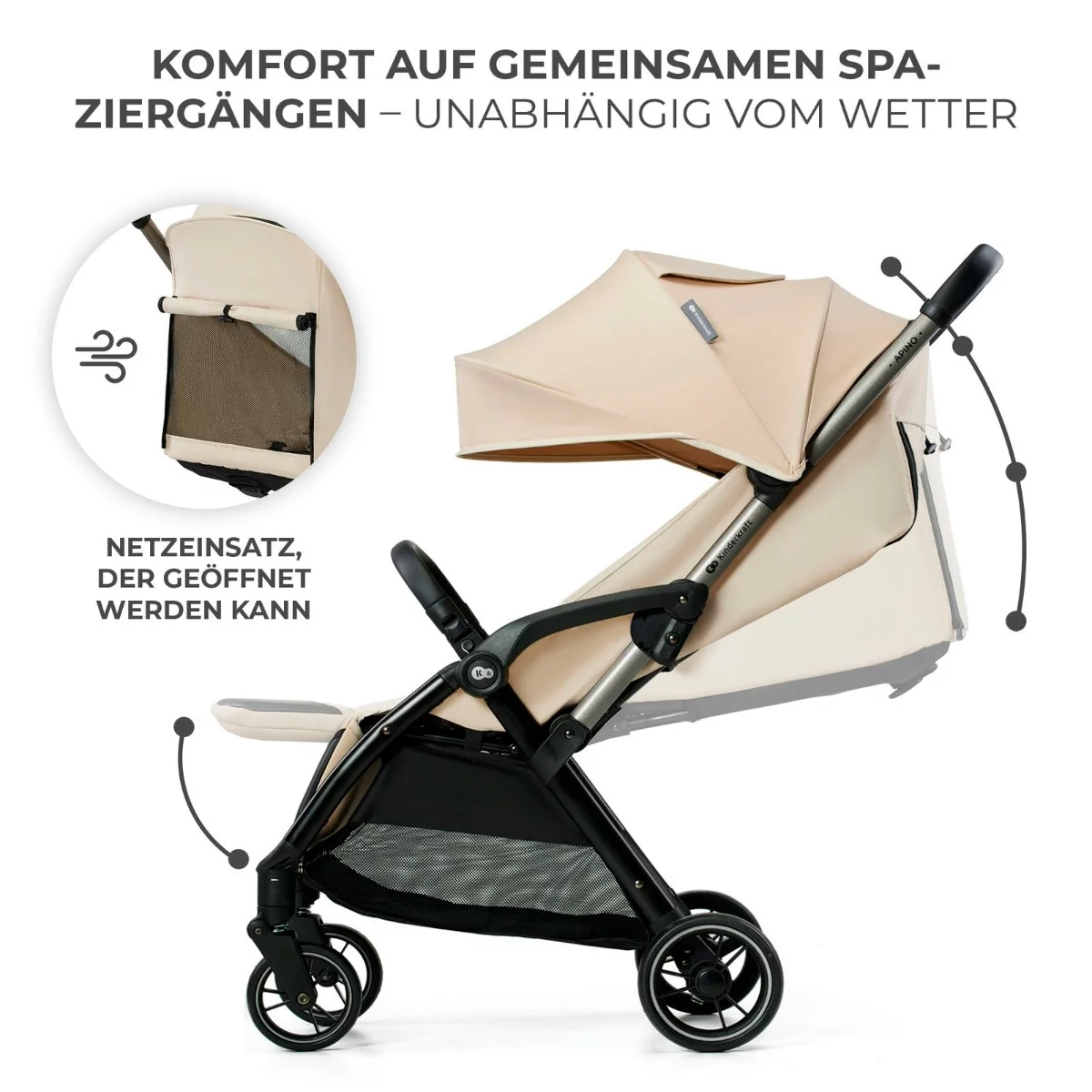 Kinderkraft Apino dune beige Buggy