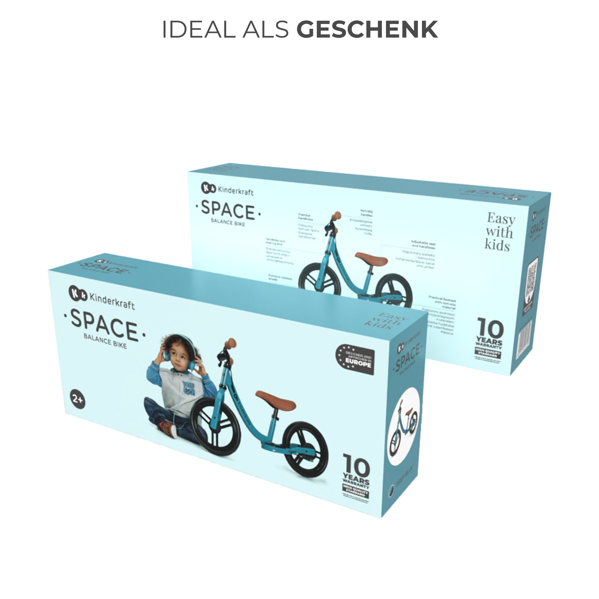 Kinderkraft Balance Bike SPACE Deep Blue - Laufrad