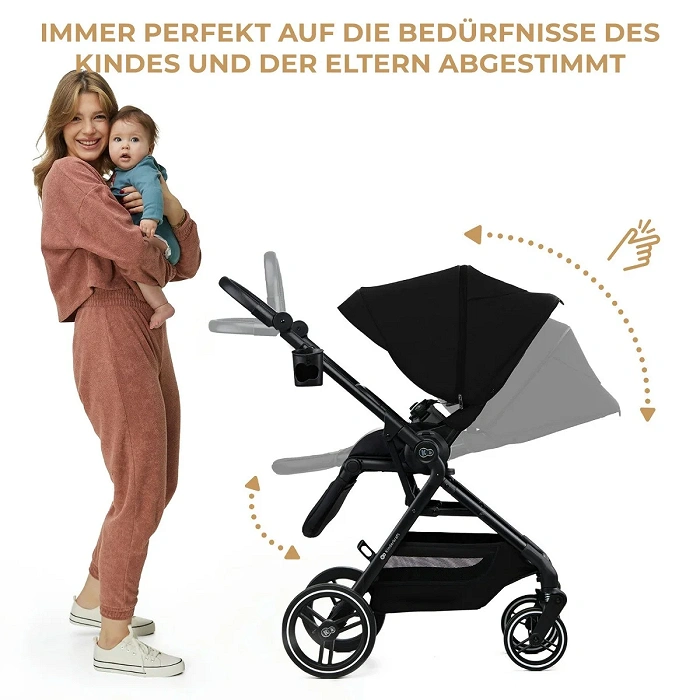 Kinderkraft Kombikinderwagen YOXI 2IN1 Black