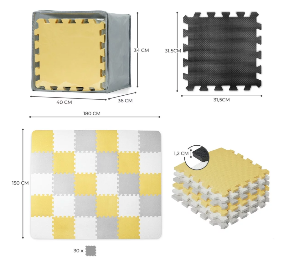 Kinderkraft Schaumstoffmatte - Puzzelmatte 