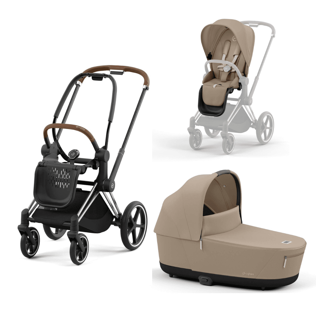 CYBEX PRIAM Kombikinderwagen chrome braun Cozy Beige