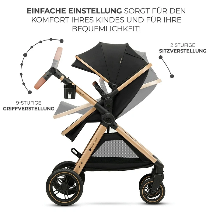 Kinderkraft Kombikinderwagen 3in1 ESME Black