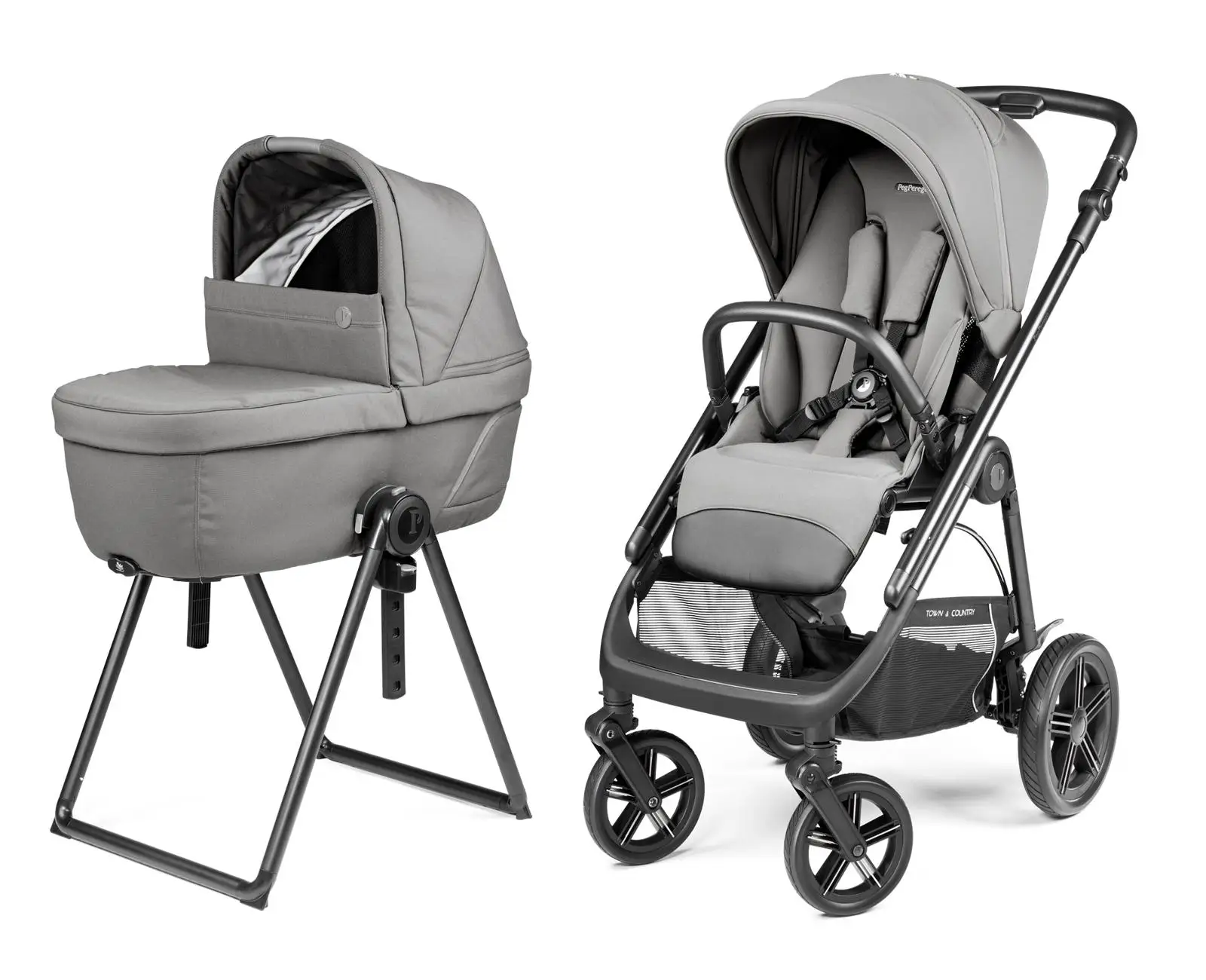 Peg Perego Veloce TC Kombikinderwagen inkl. Culla Belvedere Babywanne - Mercury