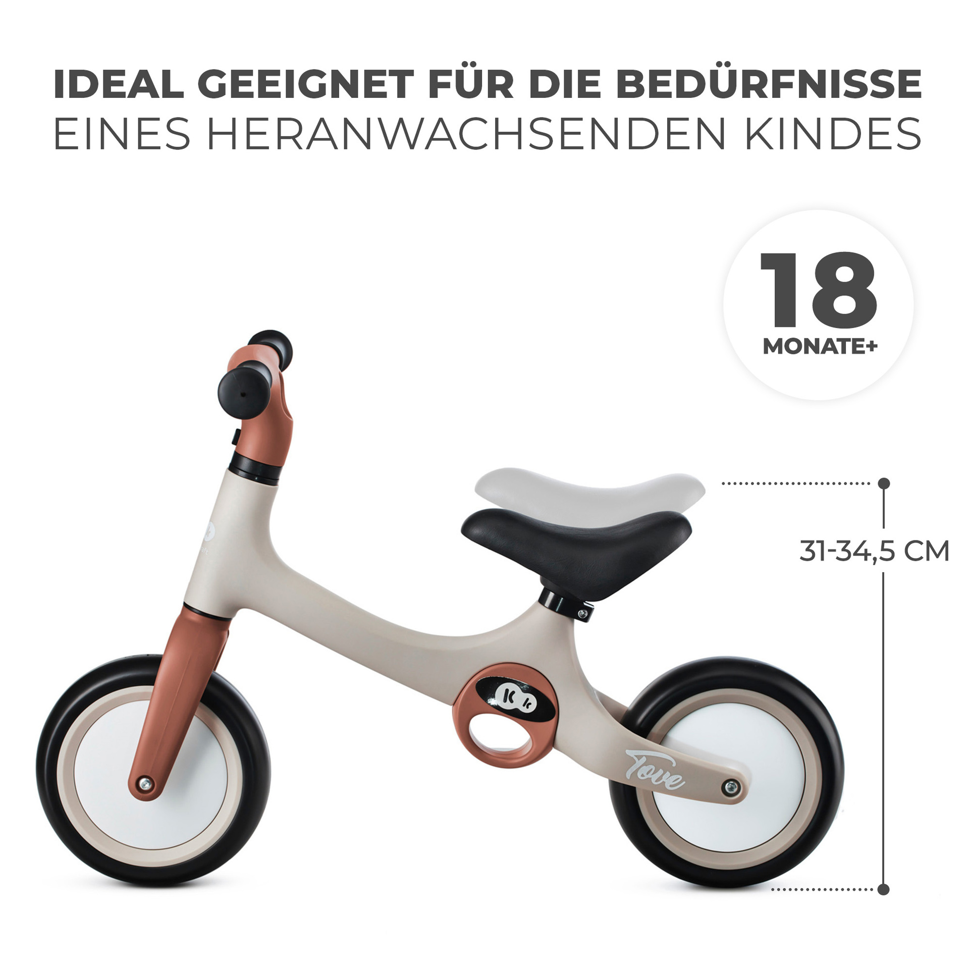 Kinderkraft Balance Bike TOVE Desert Beige - Laufrad