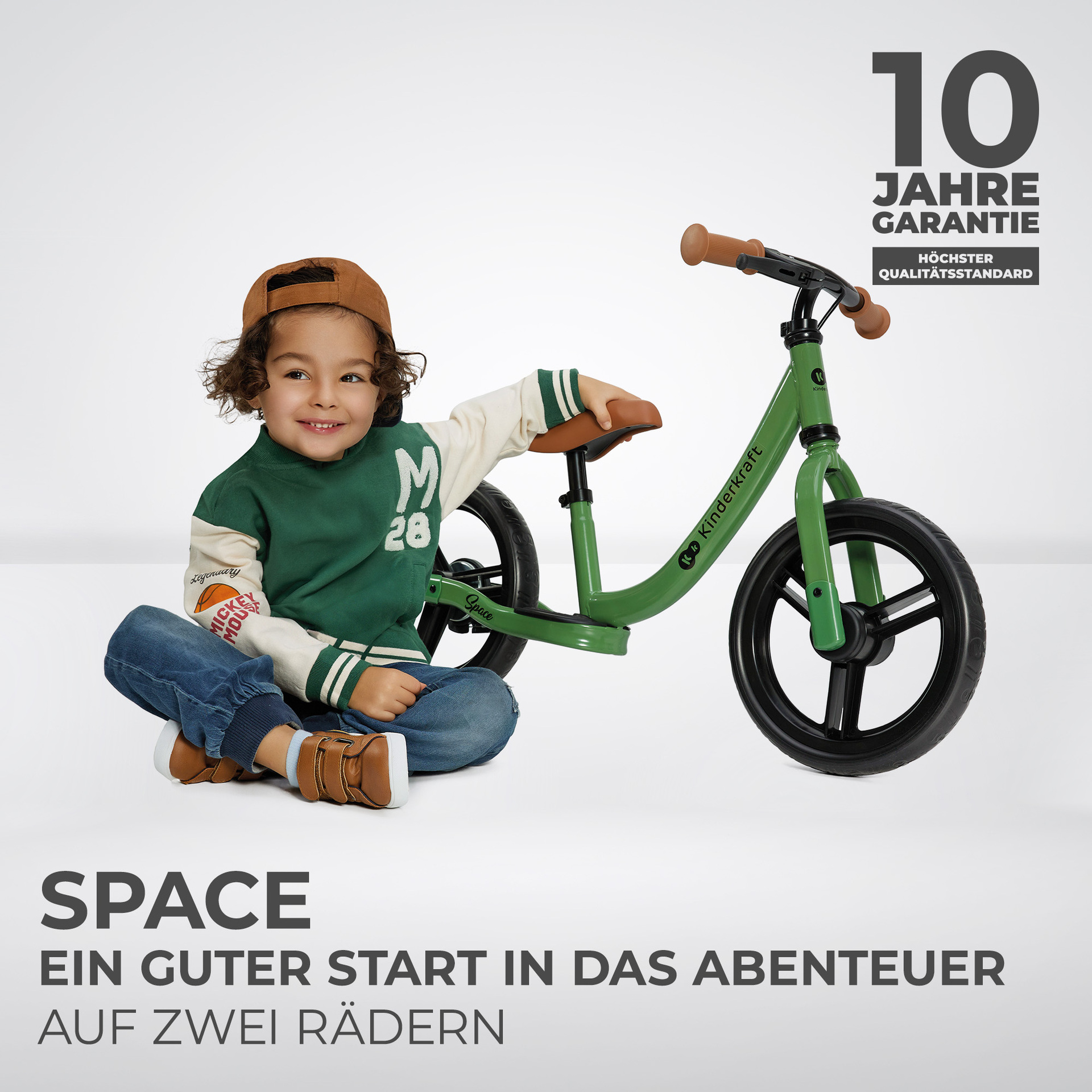 Kinderkraft Balance Bike SPACE Light Green - Laufrad 