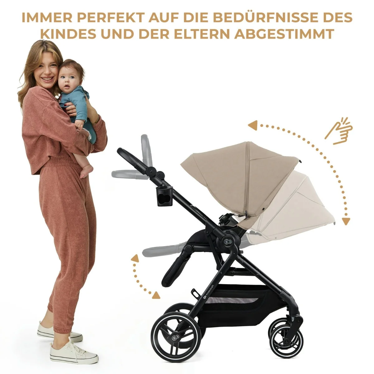 Kinderkraft Kombikinderwagen YOXI 2IN1 Beige