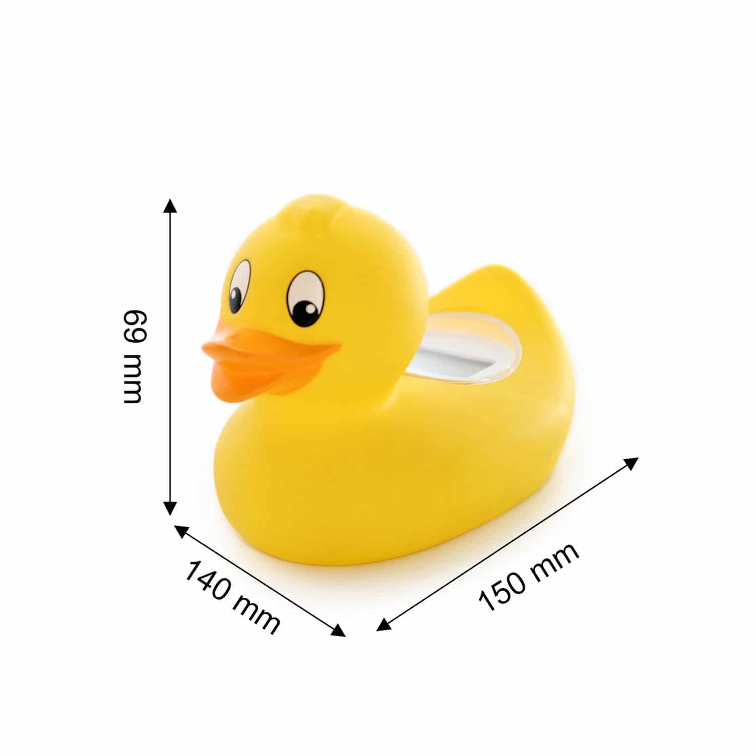 rotho digitales badethermometer ente 69 milimeter hoch 140 milimeter breit und 150 millimeter lang